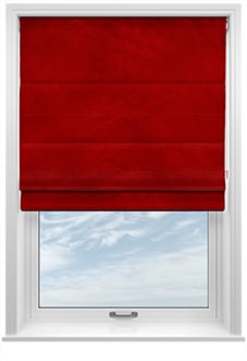Odessa Velvet, Scarlet - Twist&Fit Roman Blind
